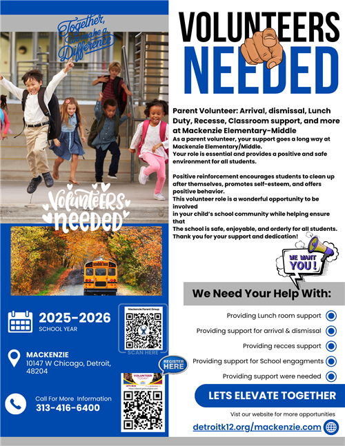 Parent Volunteers Needed